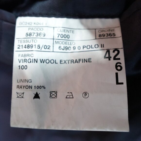 Vintage Polo Ralph Lauren Blazer 42L Blue 3 Roll 2 Made in Italy - Picture 7 of 14